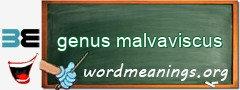 WordMeaning blackboard for genus malvaviscus